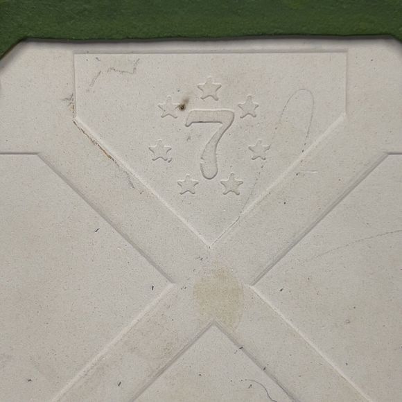 VTG 70’s Art Mark‎ Seven Star Coffee Mill Cast Iron Tile Trivet Hot Plate - Picture 5 of 9